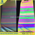 rainbow reflective fabric for fashion clothing or jacket